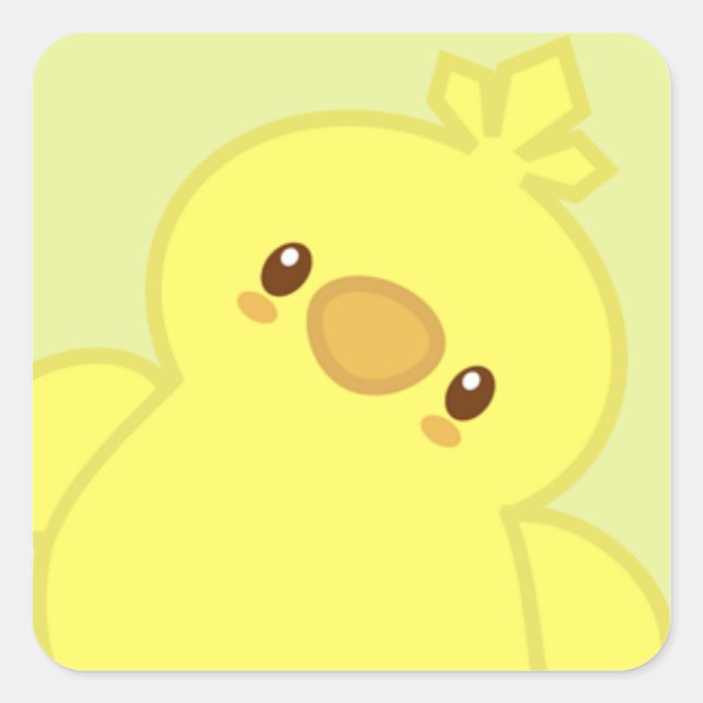 Colin the Chick Square Sticker (Front)