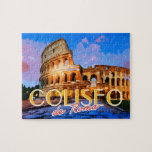 Coliseo de Roma Italy Summer Travel Postcard Jigsaw Puzzle<br><div class="desc">Design is composed of Coliseo de Roma in Rome,  Italy.</div>