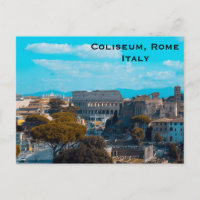 Coliseum, Rome, Italy Vintage Travel Tourism Add P