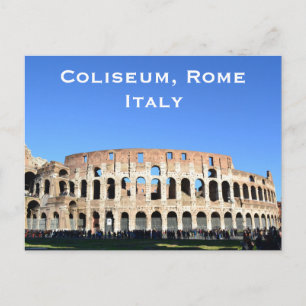 Coliseum, Rome, Italy Vintage Travel Tourism Add Postcard