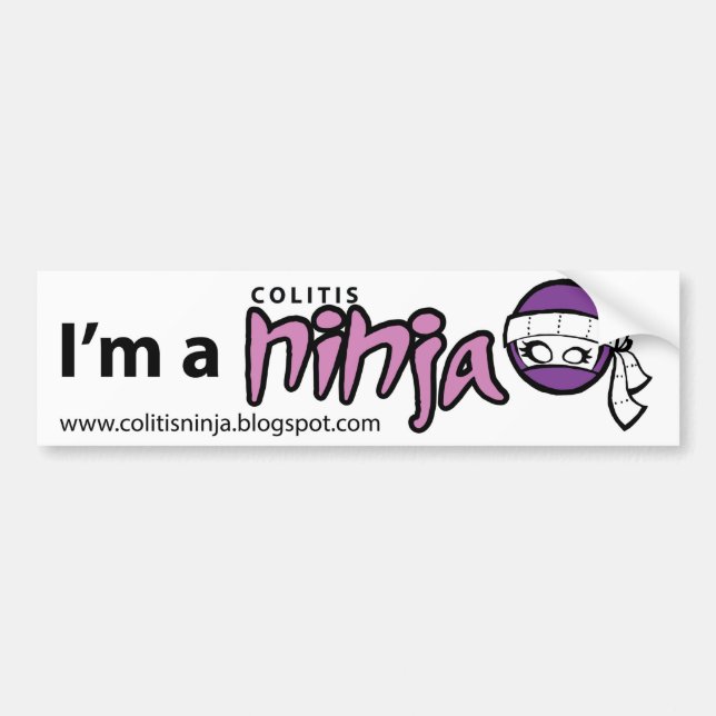 Colitis Ninja Bumper Sticker (Front)
