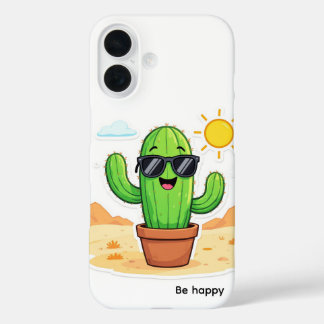 Coll Cactus | Be Happy iPhone 16 Case