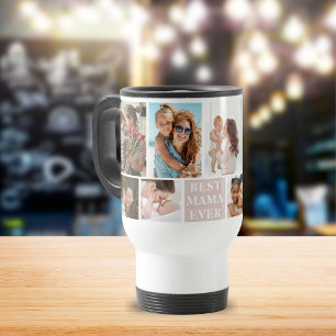 Collage 10 Photos Best Mama Ever Travel Mug