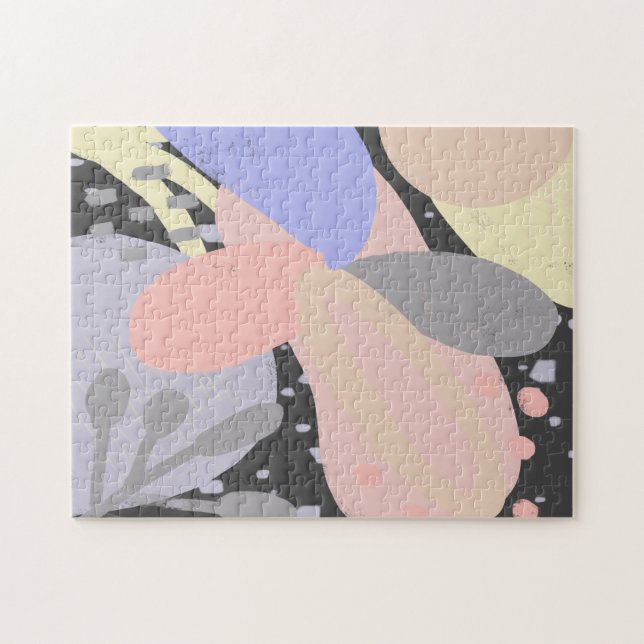 Collage Abstract Brush Strokes Colourful Jigsaw Puzzle (Horizontal)
