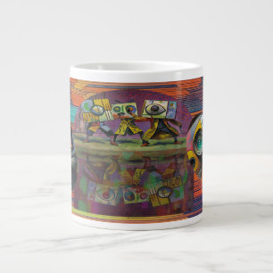 Collage and Color Large Coffee Mug