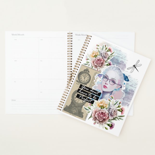 Collage Art Birthday Flowers Planner (Display)