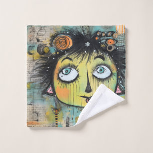 Collage Art Girl Lady 11 Bath Towel Set