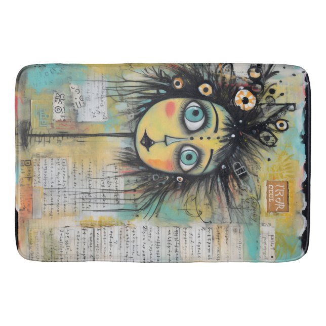 Collage Art Girl Lady 12 Bath Mat (Front)