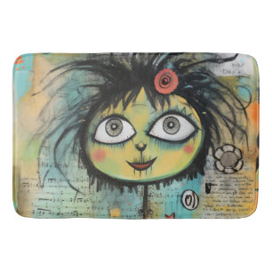 Collage Art Girl Lady 4 Bath Mat