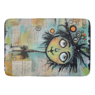 Collage Art Girl Lady 9 Bath Mat