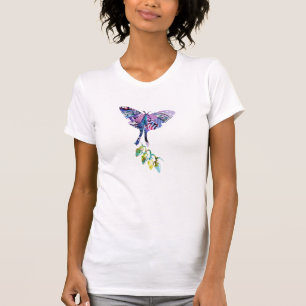 Collage art insect art BUTTERFLY XMAS LIGHTS T-Shirt