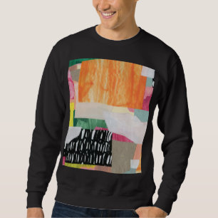 Collage art, modern colourful abstract. sweatshirt