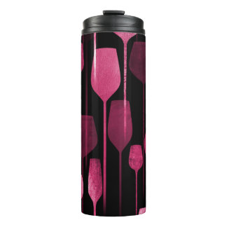 Collage Art: Party Drinks Pattern. Thermal Tumbler