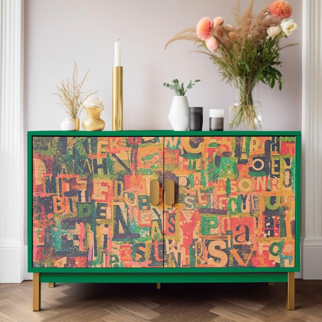 Collage Art Wrapping or Decoupage Paper (This is a mockup, your design may appear larger/smaller depending on the size of the decoupage piece)