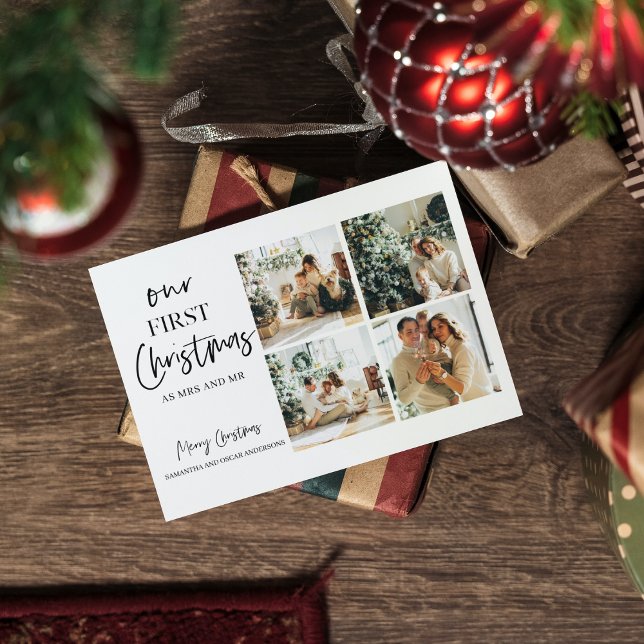 Collage Christmas Four Photos |Our First Christmas Postcard (Creator Uploaded)