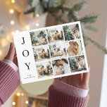 Collage Christmas Nine Photos | Happy Joy Holiday  Postcard<br><div class="desc">Collage Christmas Nine Photos | Happy Joy Holiday</div>