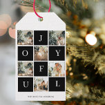 Collage Christmas Photo | Joyful | Happy Holiday Gift Tags<br><div class="desc">Collage Christmas Photo | Joyful | Happy Holiday</div>