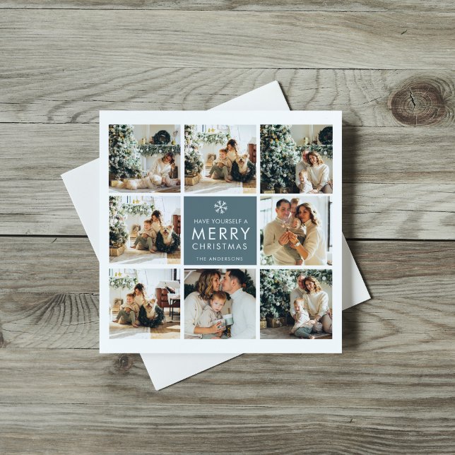 Collage Christmas Photo | Merry Christmas | Blue (Creator Uploaded)