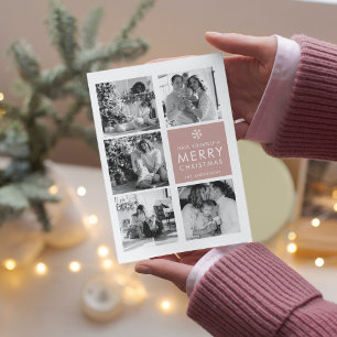 Collage Christmas Photo   Merry Christmas   Pink