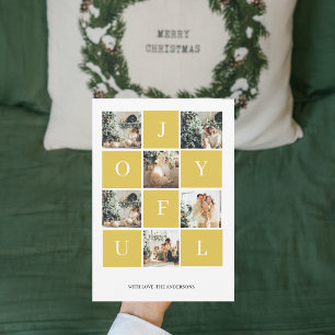 Collage Christmas Photo   Yellow Joyful 