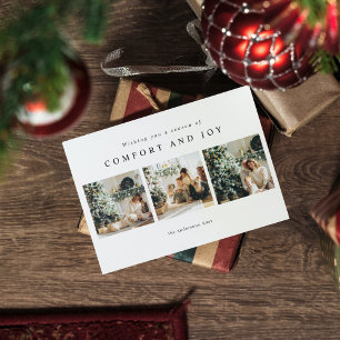 Collage Christmas Photos Warn Wishing Postcard