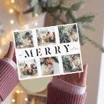Collage Christmas Six Photos | Merry Holiday Postcard<br><div class="desc">Collage Christmas Six Photos | Merry Holiday</div>