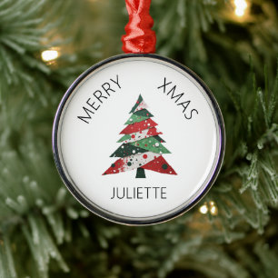 Collage Christmas Tree Metal Tree Decoration