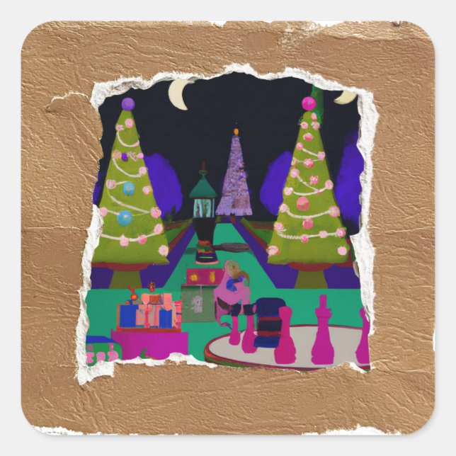 Collage Christmas tree sticker fun (Front)