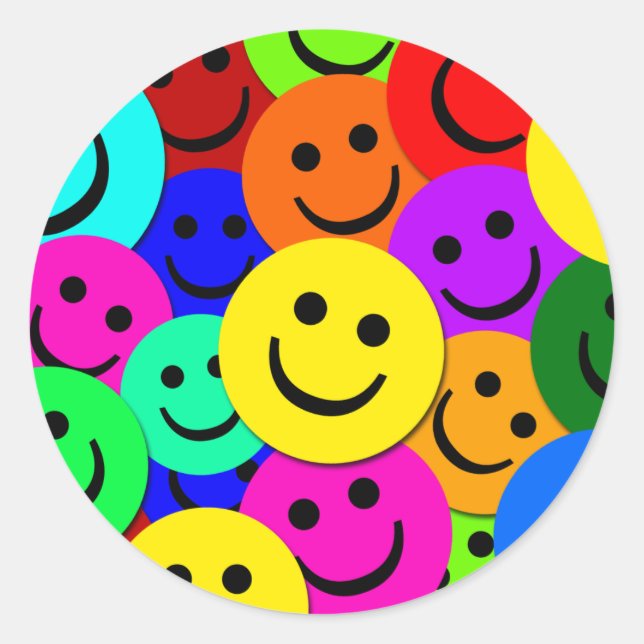 COLLAGE CLASSIC ROUND STICKER (Front)