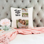 Collage Couple Photo & All You Need Is Love Quote Cushion<br><div class="desc">Collage Couple Photo & All You Need Is Love Quote</div>