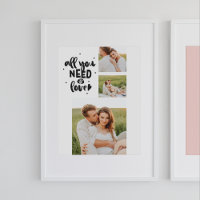 Collage Couple Photo & All You Need Is Love Quote