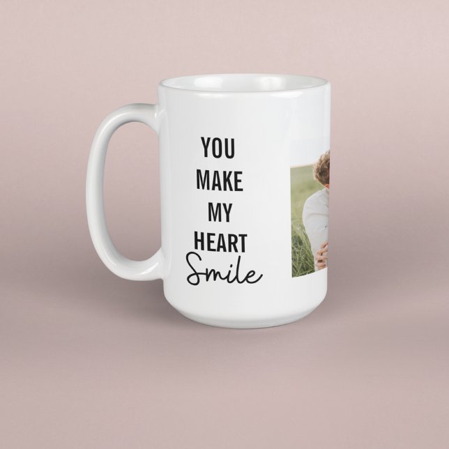 Collage Couple Photo & Lovely Romantic Quote Coffee Mug (Creator Uploaded)