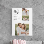 Collage Couple Photo & Lovely Romantic Wife Gift<br><div class="desc">Collage Couple Photo & Lovely Romantic Wife Gift</div>