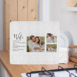 Collage Couple Photo & Lovely Romantic Wife Gift<br><div class="desc">Collage Couple Photo & Lovely Romantic Wife Gift</div>