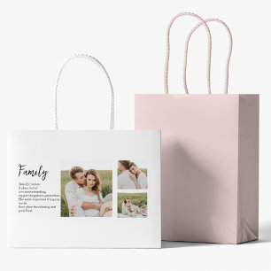 Collage Couple Photo & Romantic Family Gift Large Gift Bag