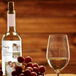Collage Couple Photo & Romantic Family Gift Wine Label<br><div class="desc">Collage Couple Photo & Romantic Family Gift</div>