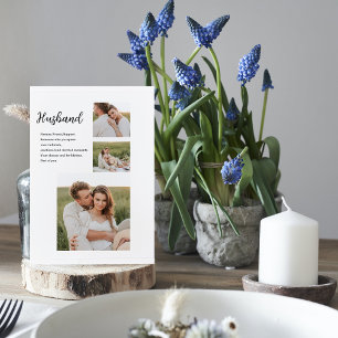 Collage Couple Photo & Romantic Husband Love Gift Holiday Card