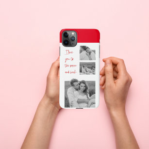 Collage Couple Photo & Romantic Quote Love You iPh iPhone 11Pro Max Case