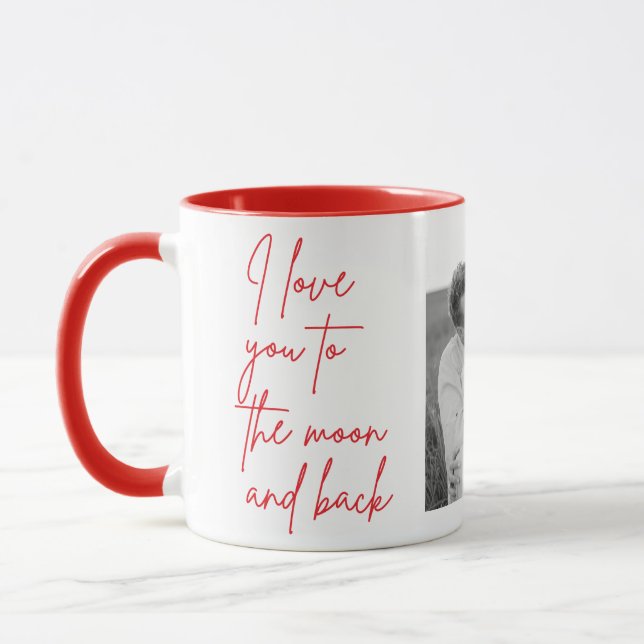 Collage Couple Photo & Romantic Quote Love You Mug (Left)