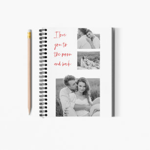 Collage Couple Photo & Romantic Quote Love You Not Notebook