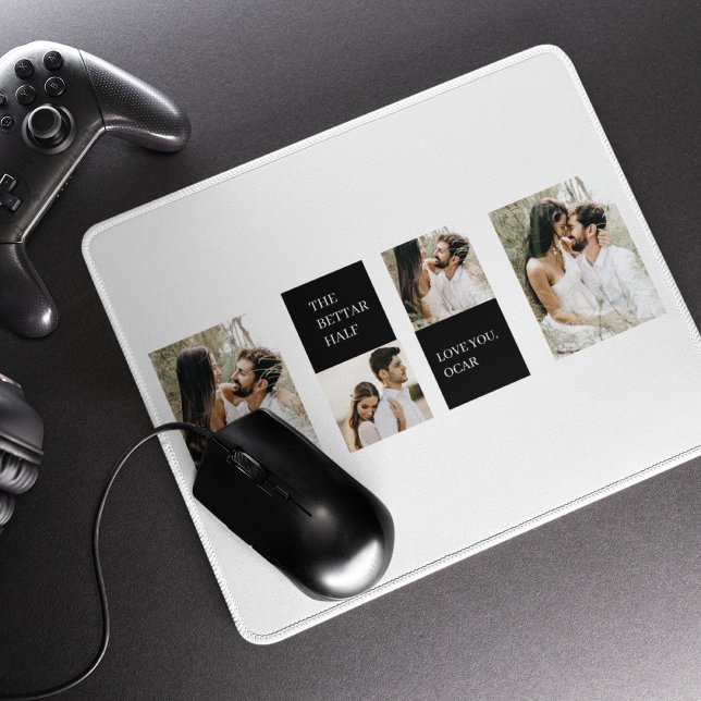 Collage  Couple Photo | Valentine Gift Mouse Pad (Creator Uploaded)