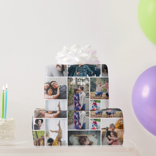 Collage Custom Personalised Photo Wrapping Paper (Party Gifts)