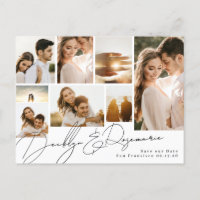 Collage Customisable Multi Photo Save The Date