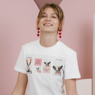 Collage Dog Photos   Dog Is My Valentines   Pink  T-Shirt