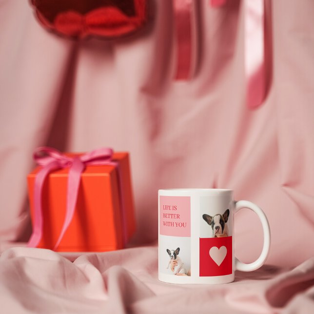 Collage Dog Photos | My Dog Is My Valentine Coffee Mug (Creator Uploaded)