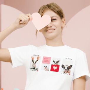 Collage Dog Photos My Dog Is My Valentine T-Shirt