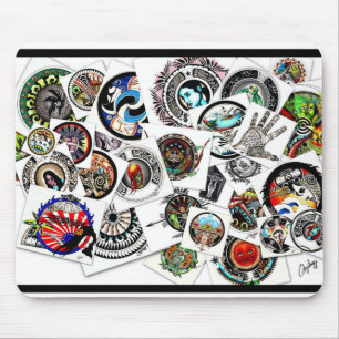 Collage Drawings Mouse Pad