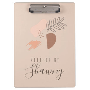 Collage Earth Tone Makeup Artist Salon Beauty Clipboard