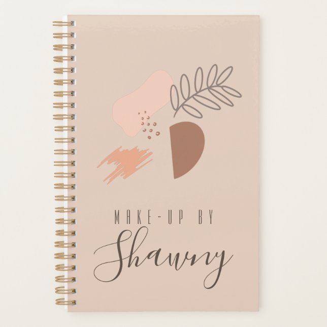 Collage Earth Tone Makeup Artist Salon Beauty Planner (Front)