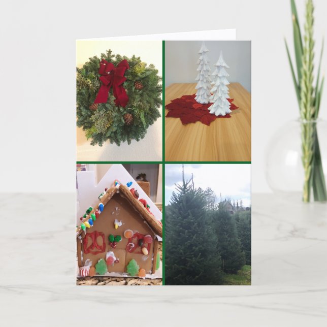 "Collage" Familiar Navideño.  Spanish  Card (Front)